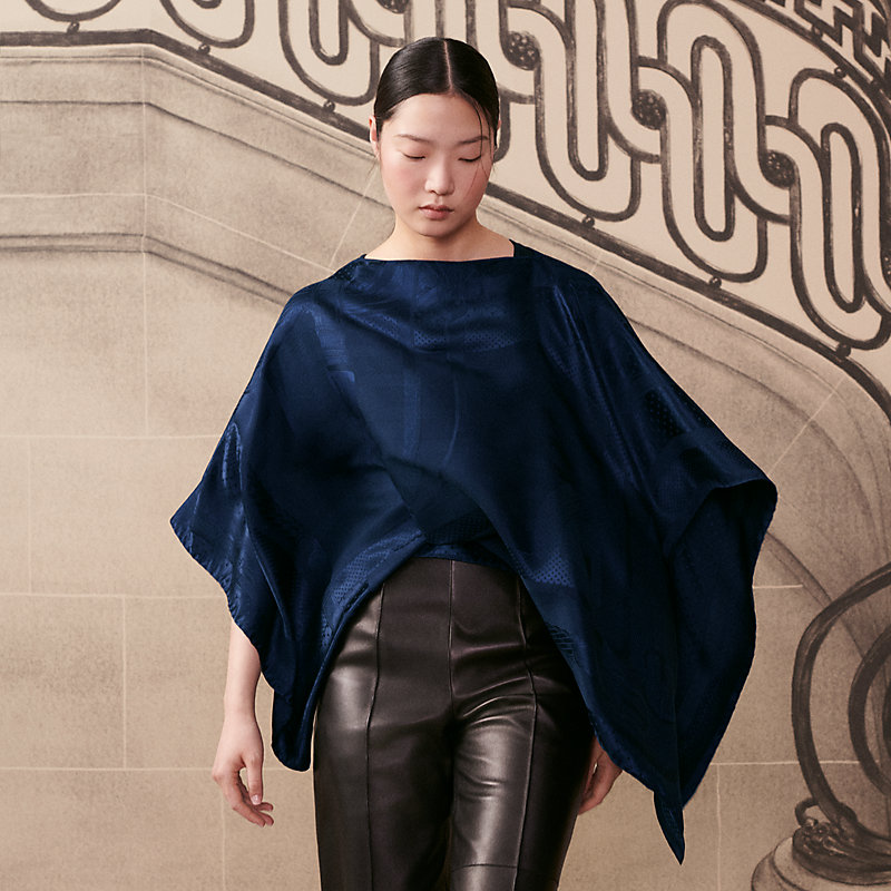 Coaching dossard scarf - Blue | Hermès Mainland China